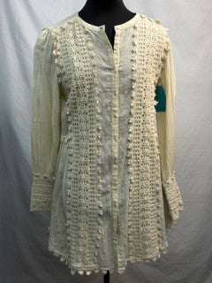CF42-181 TUNIC W/CROCHET DETAIL S