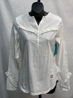 CF42-105 RUFFLE TOP S