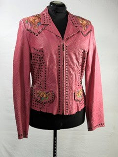 CF90-5 PINK LEATHER JACKET L