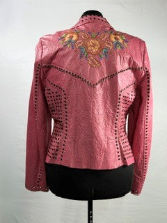 CF90-5 PINK LEATHER JACKET L