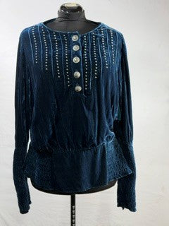 CF90-6 NAVY VELVET TOP 1X