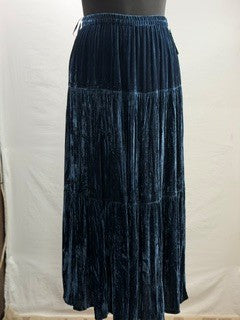 CF90-7 NAVY VELVET SKIRT M