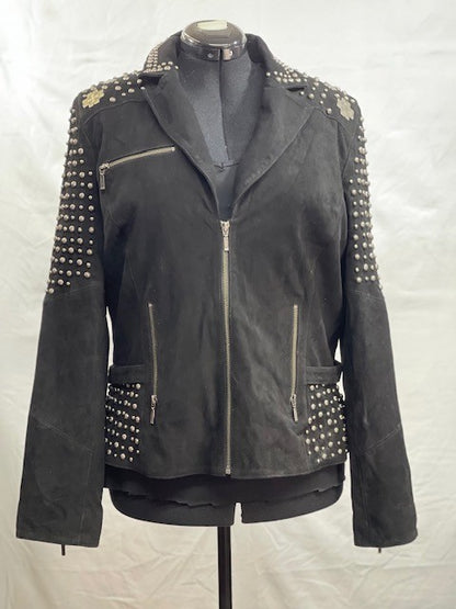 CF65-7 SUEDE JACKET WITH CROSSES 1X