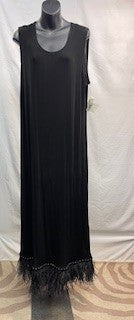 CF14-86 OSTRICH SLINKY DRESS L