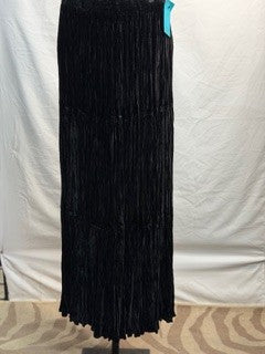 CF14-104 BLK VELVET SKIRT L