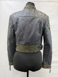 CF102-9 CROPPED MOTO JACKET XS