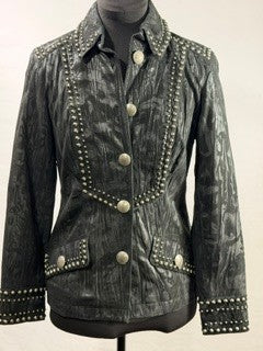 CF89-7 "WASHED" LEATHER JACKET XS
