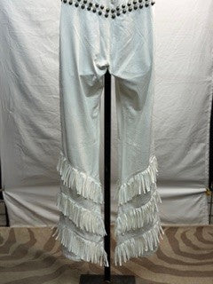 CF42-213 WHITE FRINGE PANTS 6