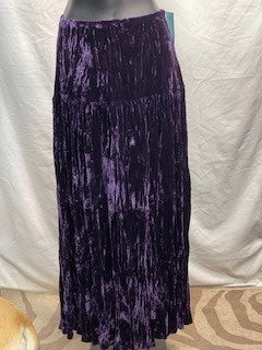 CF52-109 PURPLE VELVET SKIRT XS