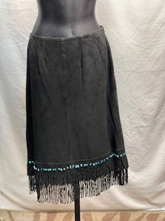 CF52-111 SUEDE SKIRT WITH TURQ 8