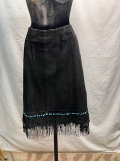 CF52-111 SUEDE SKIRT WITH TURQ 8
