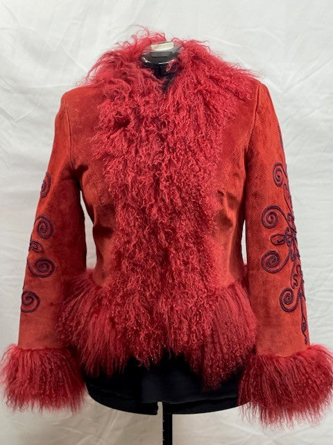 CF52-14 RED SUEDE WITH FUR M