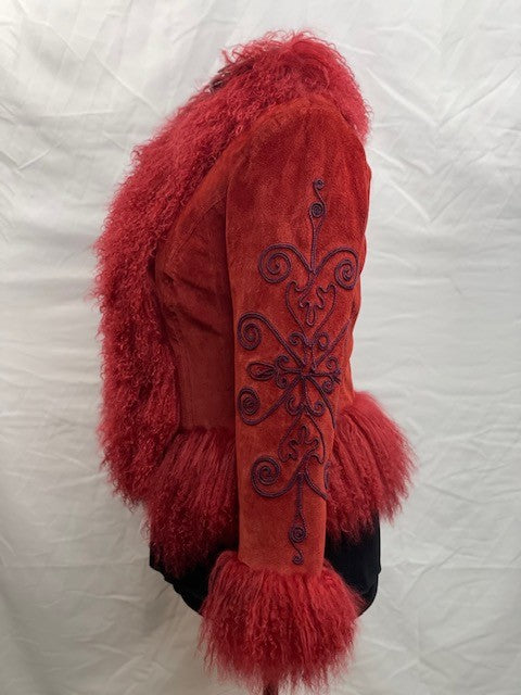 CF52-14 RED SUEDE WITH FUR M
