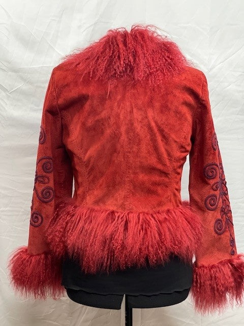 CF52-14 RED SUEDE WITH FUR M