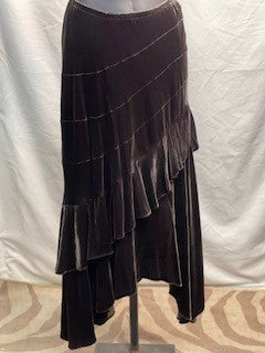 CF52-122 BROWN RUFF SKIRT4
