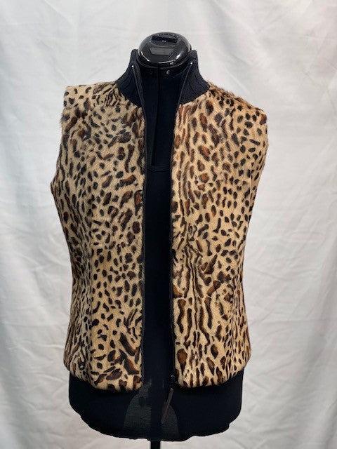 CF52-77 LEOPARD/KNIT VEST M