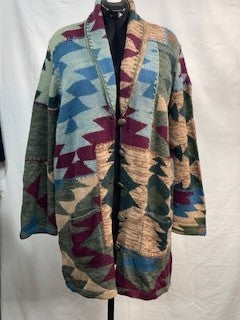 CF52-88 PATCHWORK SWEATER L