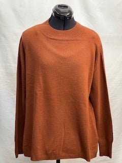 CF52-95 RUST CASHMERE SWEATER XS