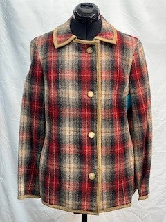 CF52-99 WOOL PLAID JACEKT M