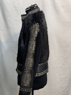 CF52-101 STUDDED/FUR JACKET M