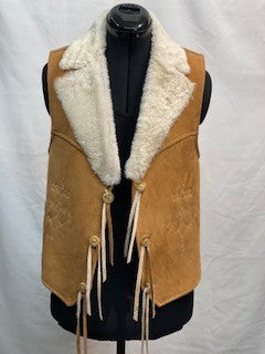 CF52-91 SUEDE/SHEARLING VEST M
