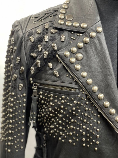 CF52-71 LEATHER & SKULL JACKET S