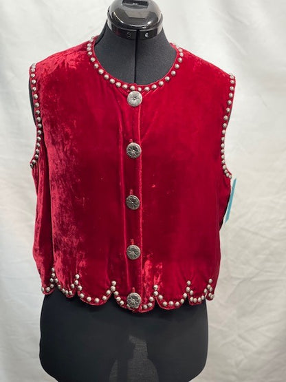 CF52-84 SCALLOPED VEL VEST M