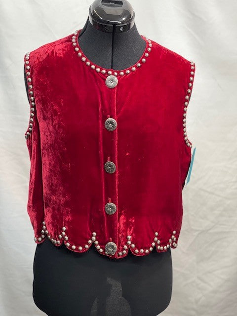 CF52-84 SCALLOPED VEL VEST M