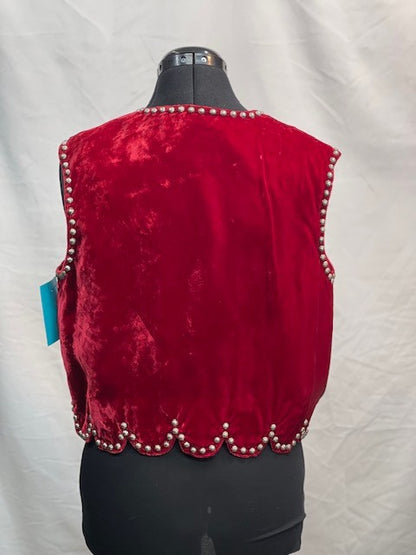 CF52-84 SCALLOPED VEL VEST M