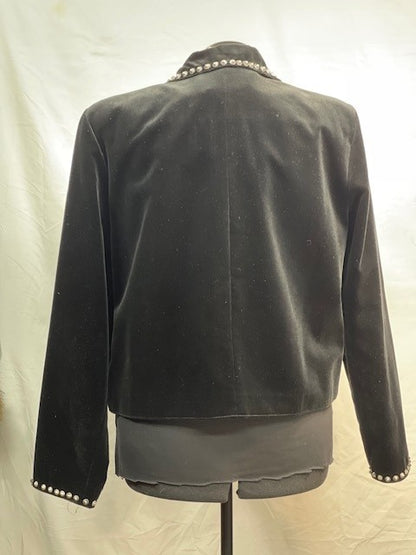 CF52-85 VELVET/EMB POCKETS JACKET M