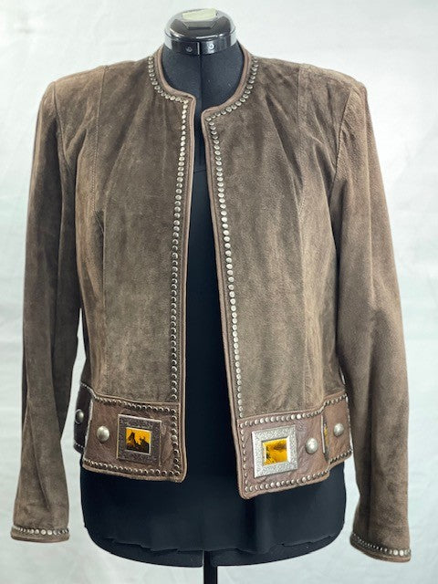 CF52-41 BROWN PIC FRAME JACKET L