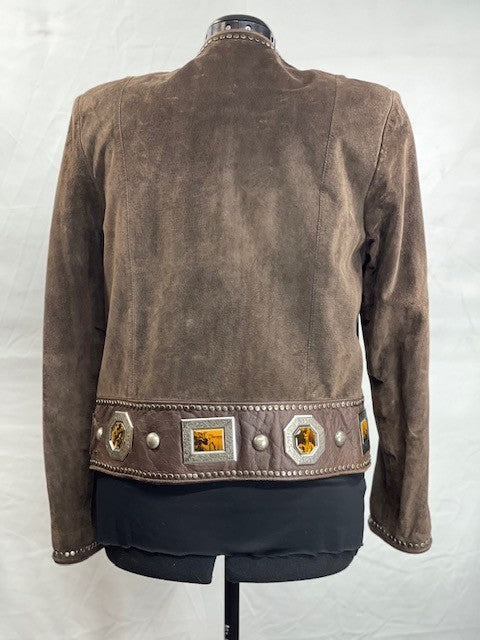 CF52-41 BROWN PIC FRAME JACKET L