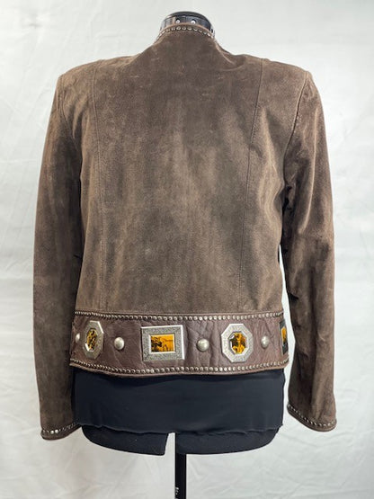 CF52-41 BROWN PIC FRAME JACKET L