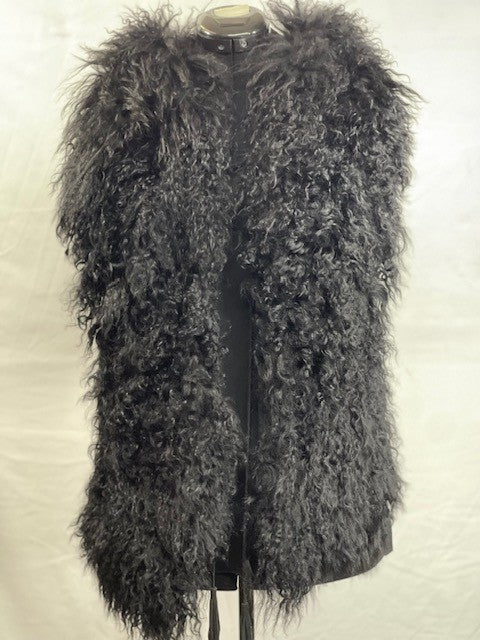 CF52-44 BLK WOOLEY VEST WITH HOOD M