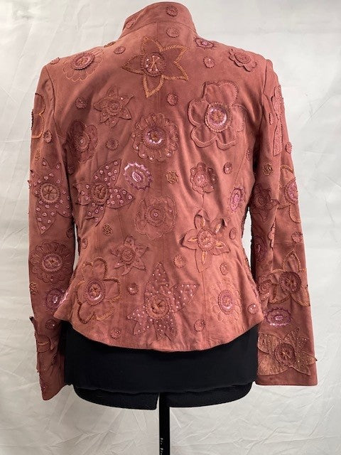 CF52-47 DUSTY PINK SUEDE JACKET M