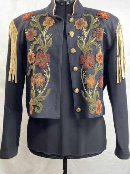 CF52-48 FLORAL MILITARY JACKET L