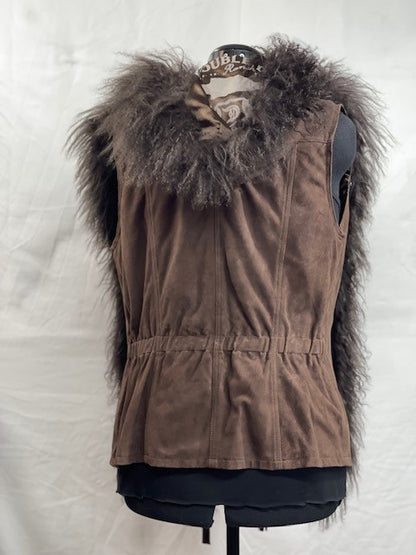 CF52-53 BROWN HOODED VEST M