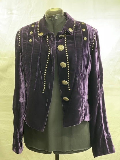 CF52-54 PURPLE VELVET JACKET M