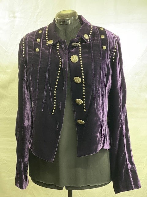 CF52-54 PURPLE VELVET JACKET M