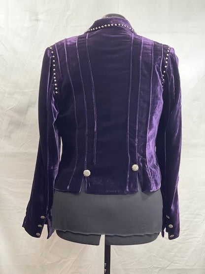 CF52-54 PURPLE VELVET JACKET M