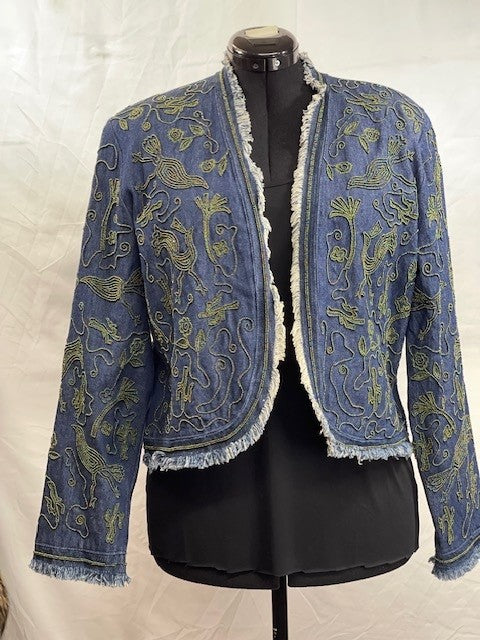 CF52-56 BEADED DENIM JACKET L