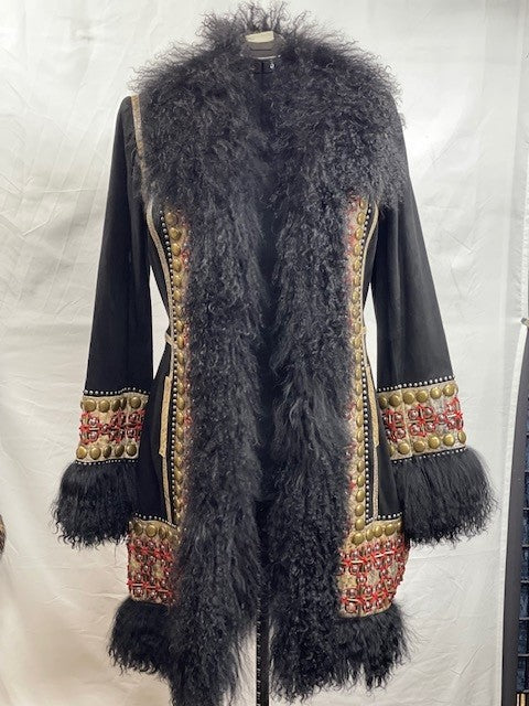 CF52-59 3/4 LENGTH JACKET WITH MONG LAMB M