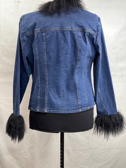 CF52-32 DENIM/FUR JACKET M