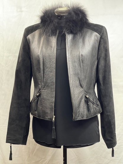 CF52-65 LEATHER & SUEDE JACKET M