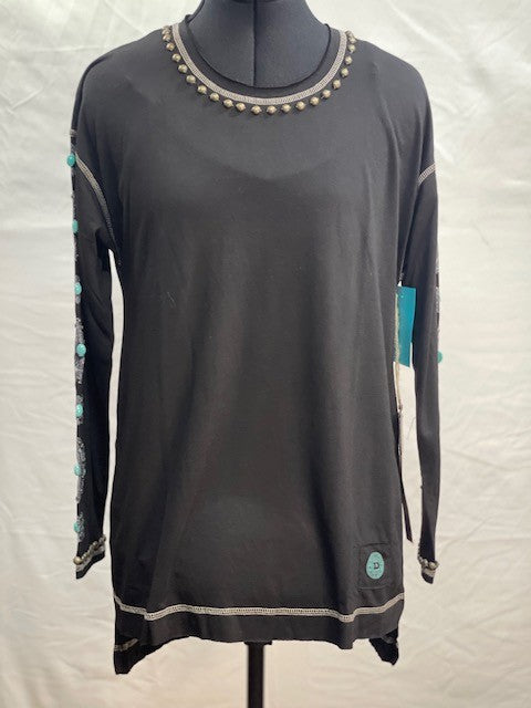 CF55-68 CONCHO SLEEVE TOP XS