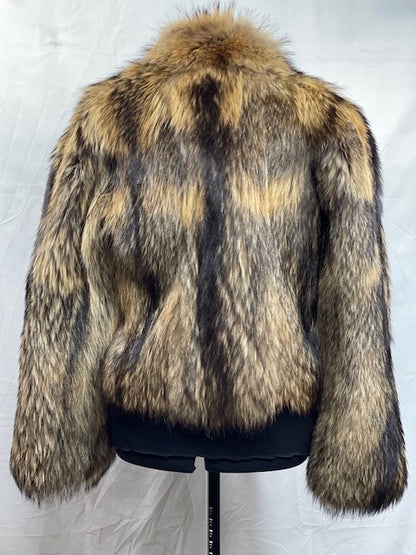 CF52-73 RACCOON FUR COAT M