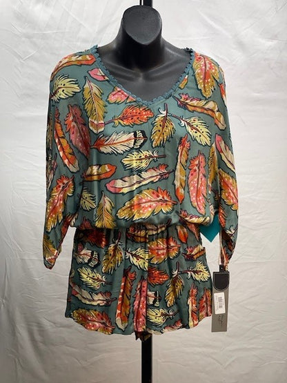 CF55-46 FEATHER ROMPER XS