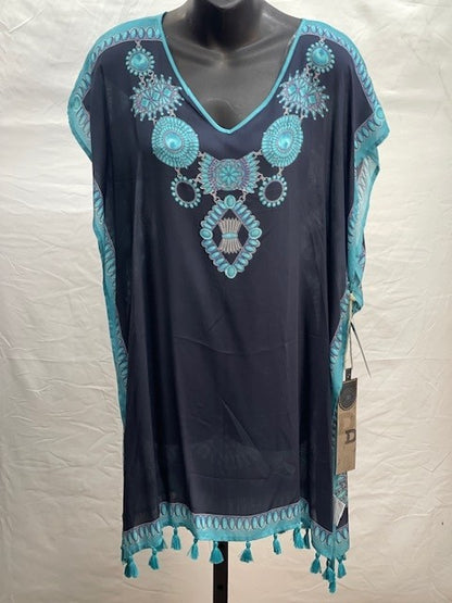 CF55-48 TURQ PONCHO S/M