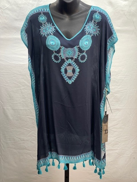 CF55-48 TURQ PONCHO S/M