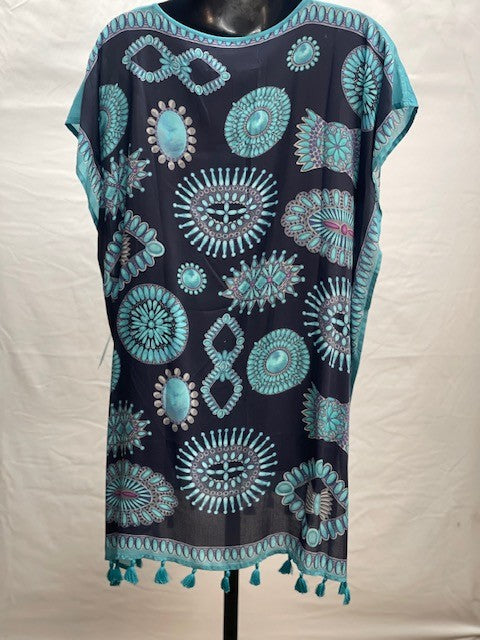 CF55-48 TURQ PONCHO S/M